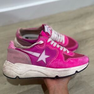 Hot Pink Running Soles from Golden Goose